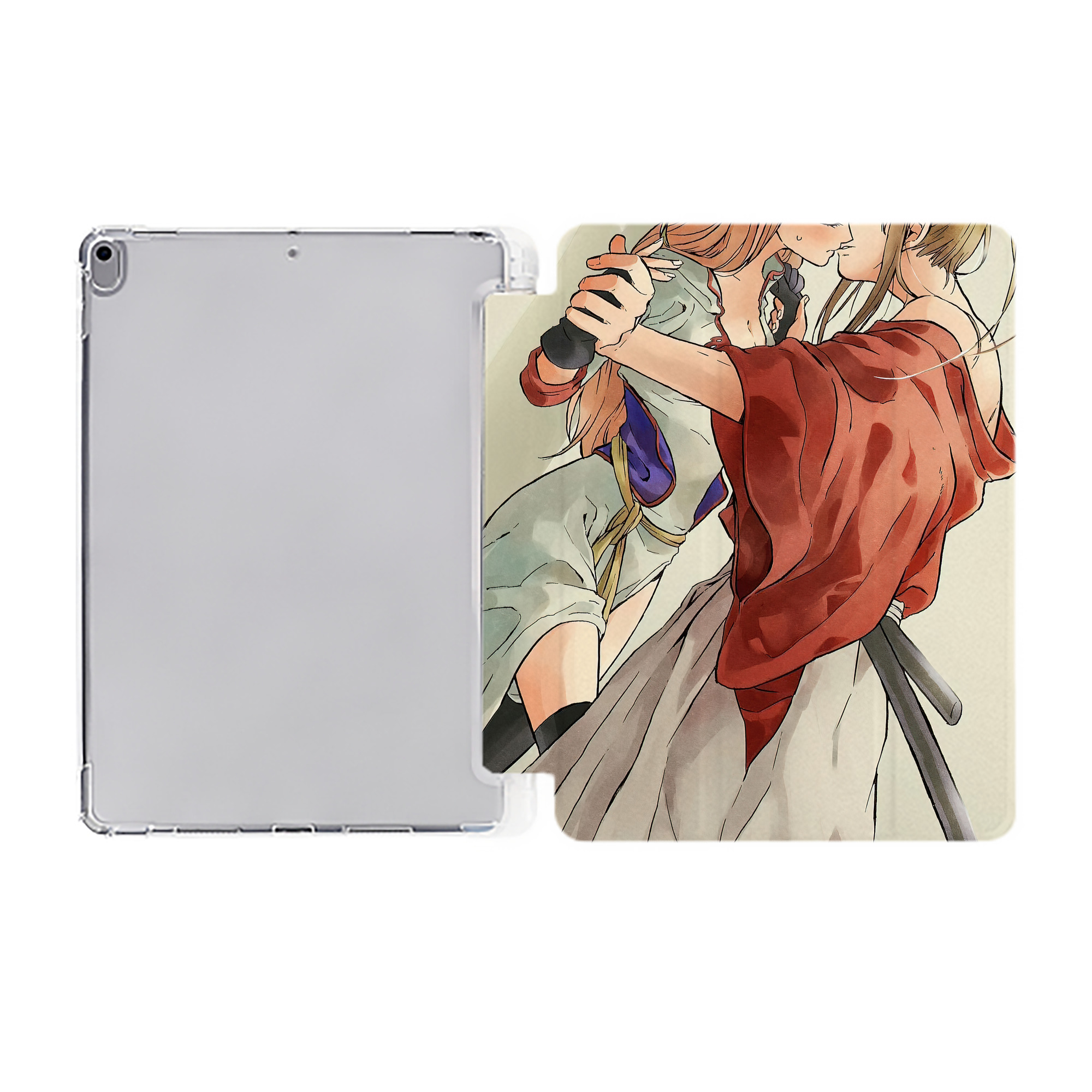 ぎんたま 坂田銀時（さかたぎんとき） 神楽 志村新八（しむら しんぱち） GINTAMA Sakata Gintoki Kagura Shimura Shinpachi IPad ケース ペン収納付き 三つ折りスタンド PUレザー×シリコン 対応機種9.5/10.5/10.9インチ
